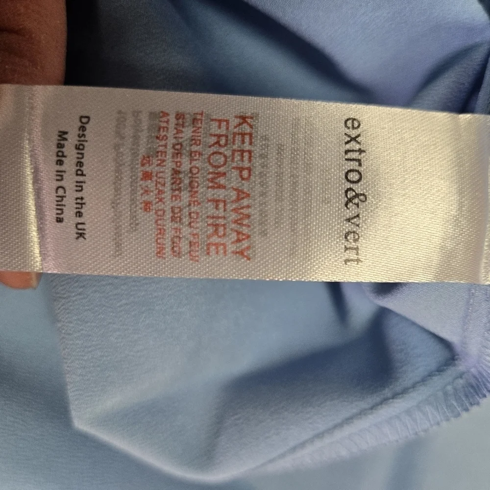 ASOS | One Shoulder Prom Dress w/ Slit in Baby Blue Satin sz 6